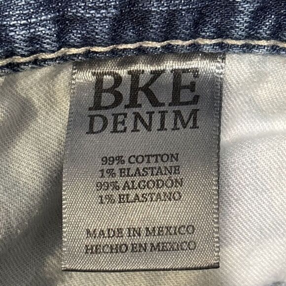 BKE Jeans 32R Tyler Straight Leg Buckle Thick Stitch Stretch Whiskering Fade - Picture 5 of 15